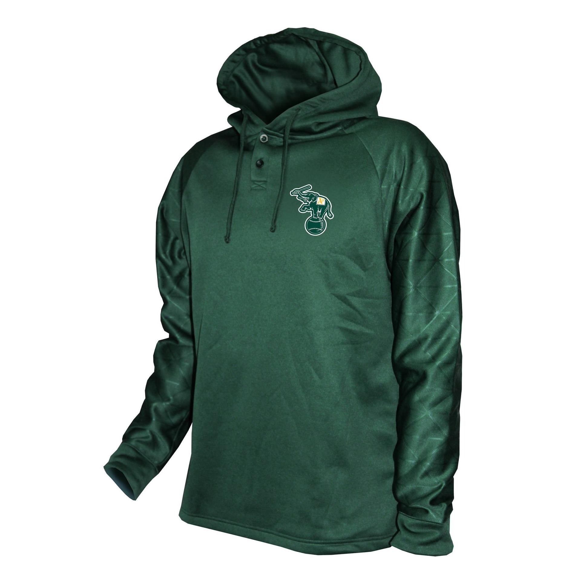 slide 1 of 1, MLB Oakland Athletics Men's Hooded Henley Pullover - XL, 1 ct