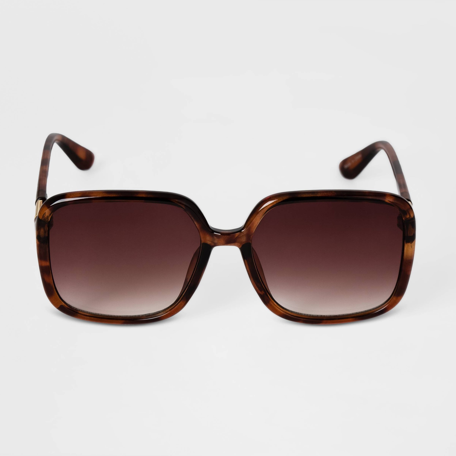 slide 1 of 2, Women's Tortoise Shell Oversized Square Sunglasses - A New Day Brown, 1 ct