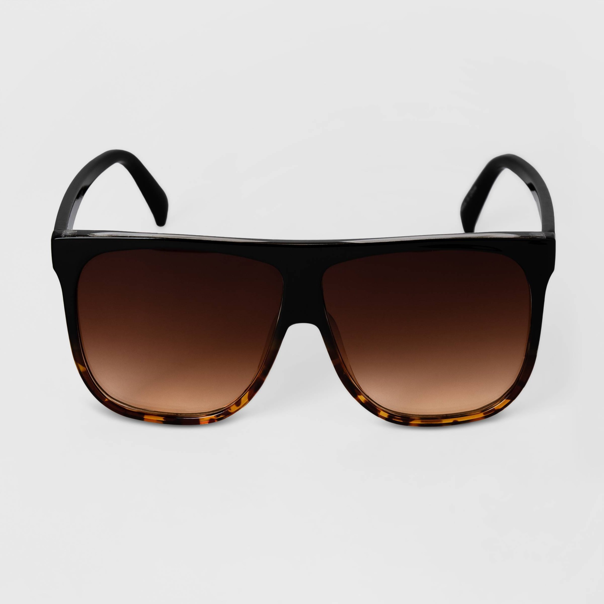 slide 1 of 2, Women's Two-Tone Oversized Square Sunglasses - A New Day Black, 1 ct