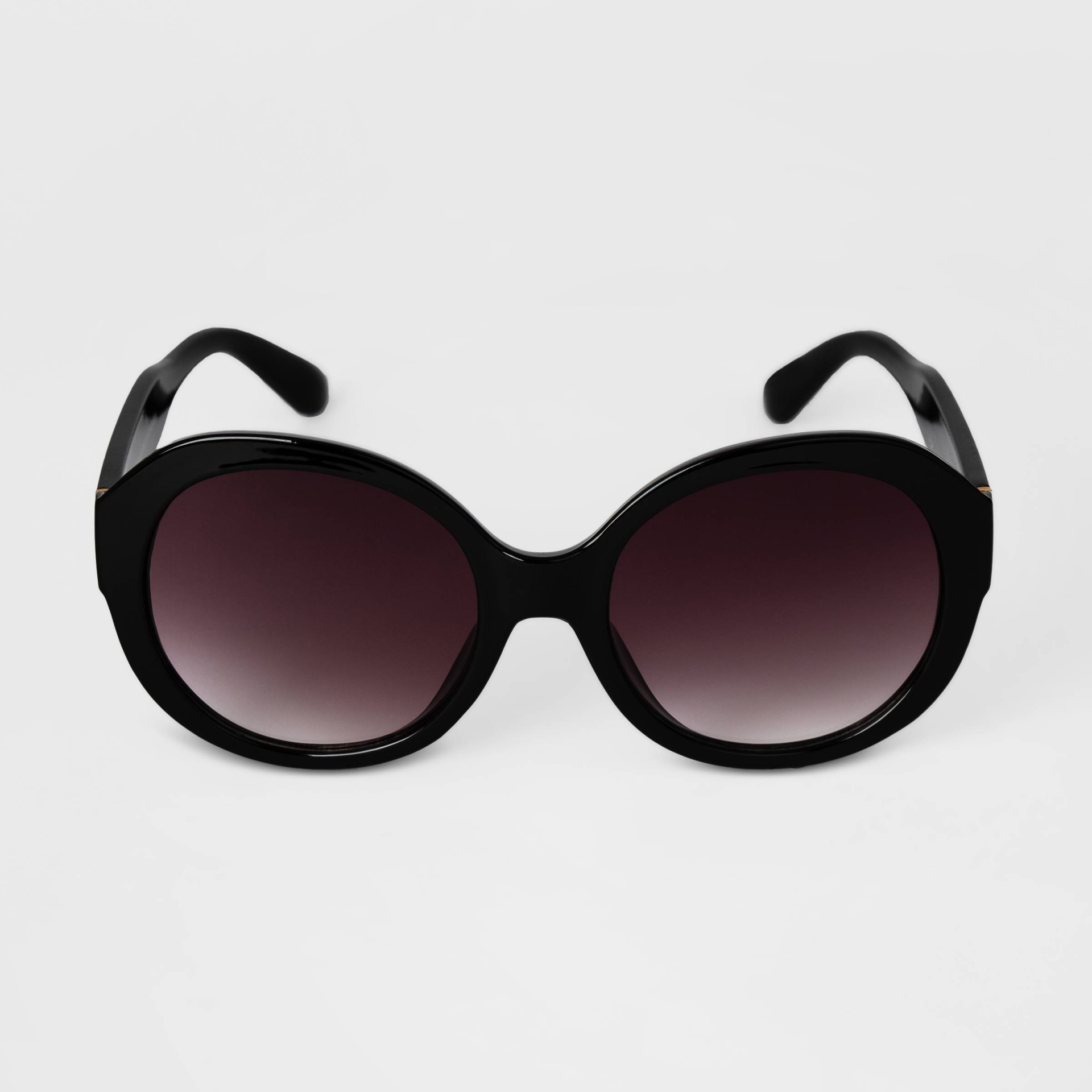 slide 1 of 2, Women's Oversized Round Sunglasses - A New Day Black, 1 ct