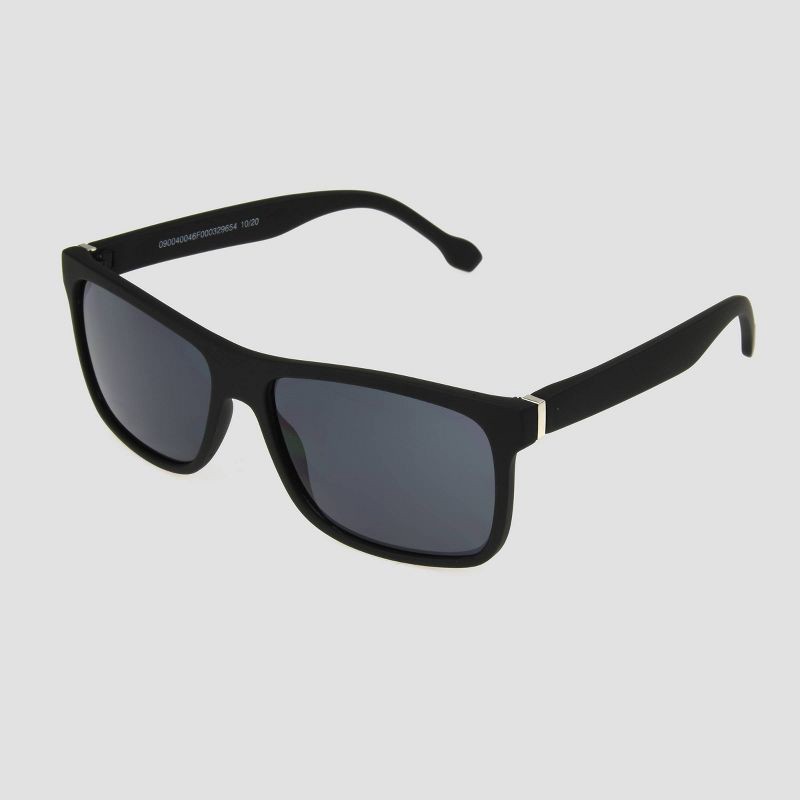 slide 2 of 2, Men's Square Sunglasses - Original Use™ Black: Scratch-Resistant, UV Protection, Recycled Plastic Frame, 1 ct