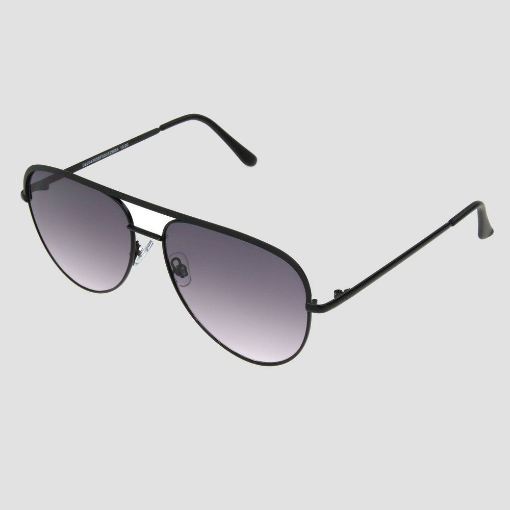 slide 2 of 2, Men's Oversized Aviator Sunglasses with Gradient Lenses - Original Use Black, 1 ct