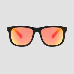 Men's Square Sunglasses with Mirrored Lenses - Original Use™ Black: Scratch-Resistant, UV Protection