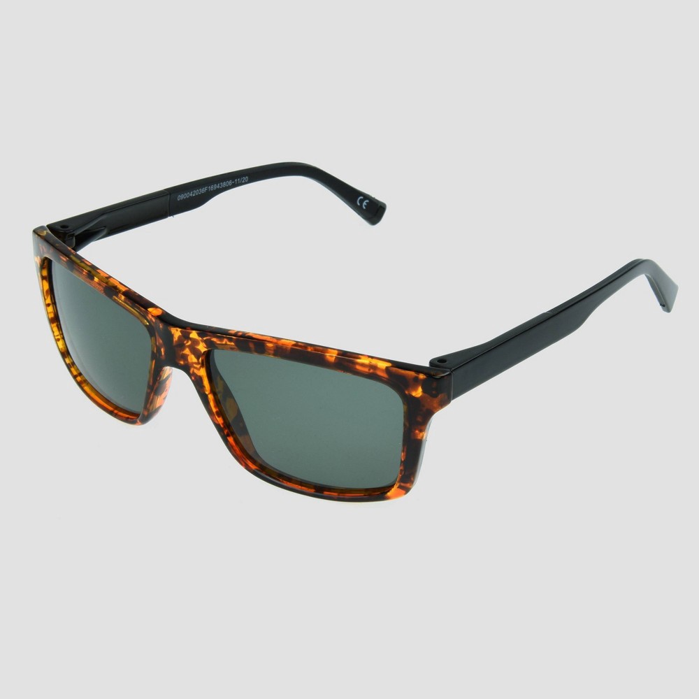 slide 2 of 2, Men's Tortoise Shell Print Rectangle Square Sunglasses - All in Motion Brown, 1 ct