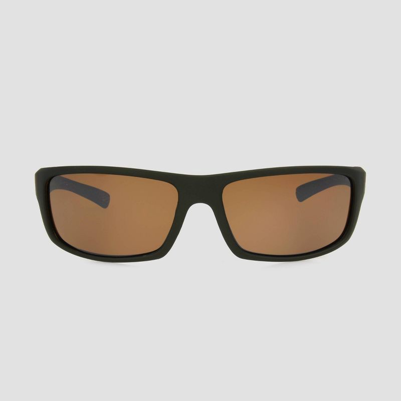 Men's Rubberized Plastic Shield Sunglasses - All In Motion™ Black