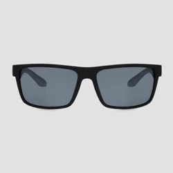 Men's Surfer Shade Rubberized Sunglasses Polarized Lenses - All In Motion™ Black: Scratch-Resistant, UV Protection