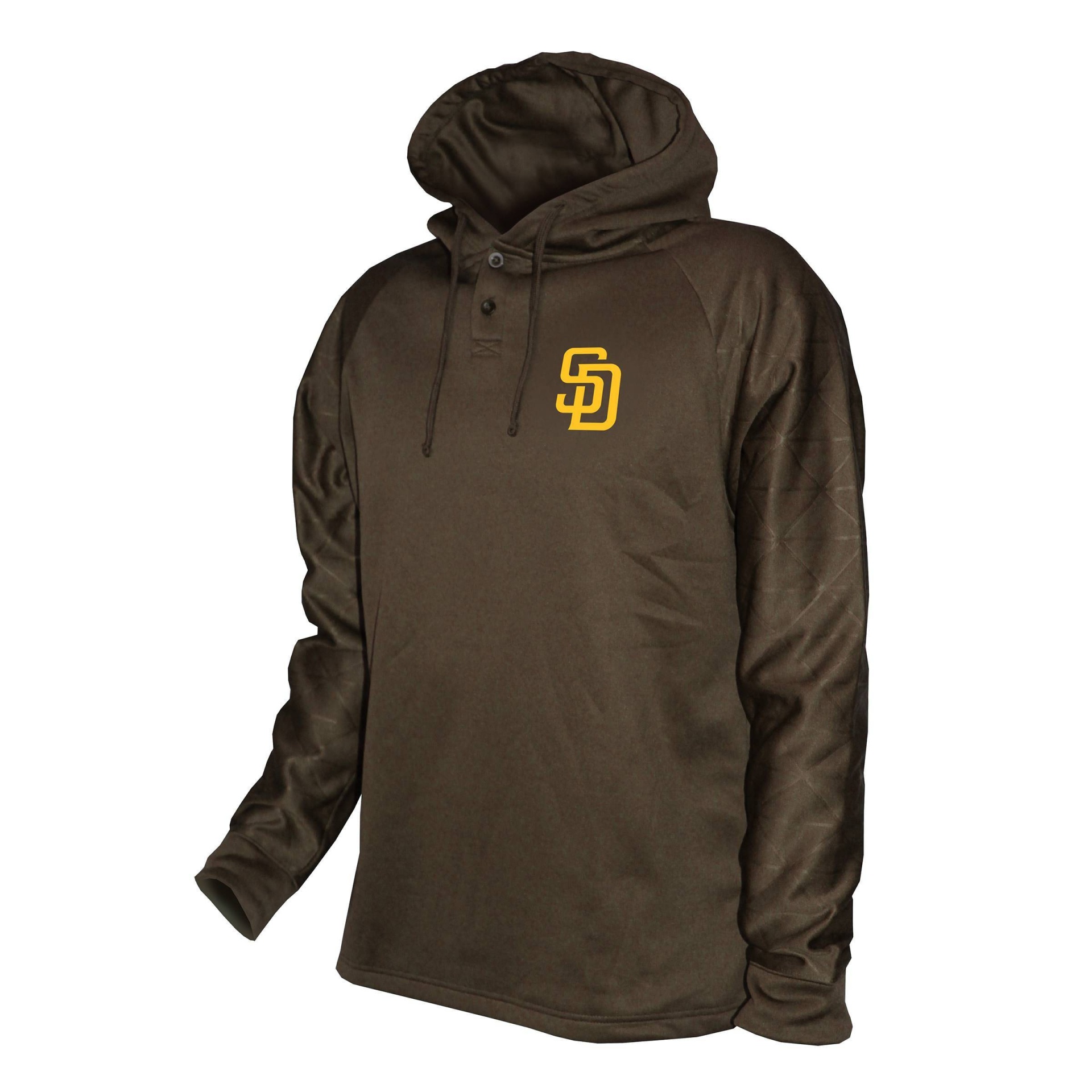 slide 1 of 1, MLB San Diego Padres Men's Hooded Henley Pullover - XL, 1 ct