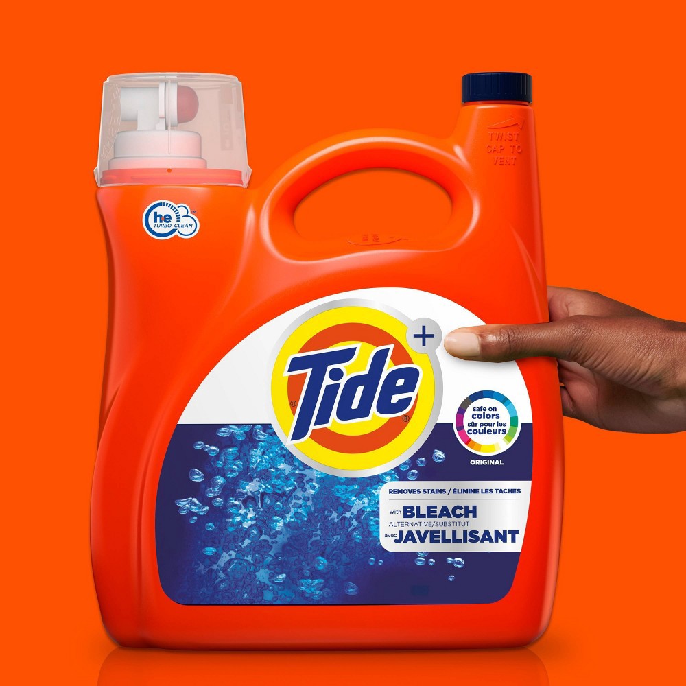 slide 5 of 10, Tide with Bleach Alternative Original Scent Liquid Laundry Detergent, 154 oz