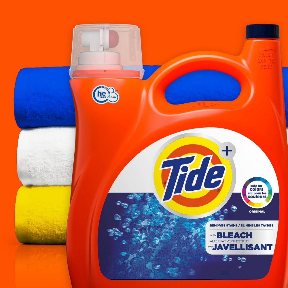 slide 3 of 10, Tide with Bleach Alternative Original Scent Liquid Laundry Detergent, 154 oz