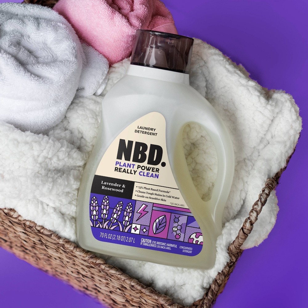 slide 5 of 5, NBD Lavender & Rosewood Liquid Laundry Detergent, 70 fl oz