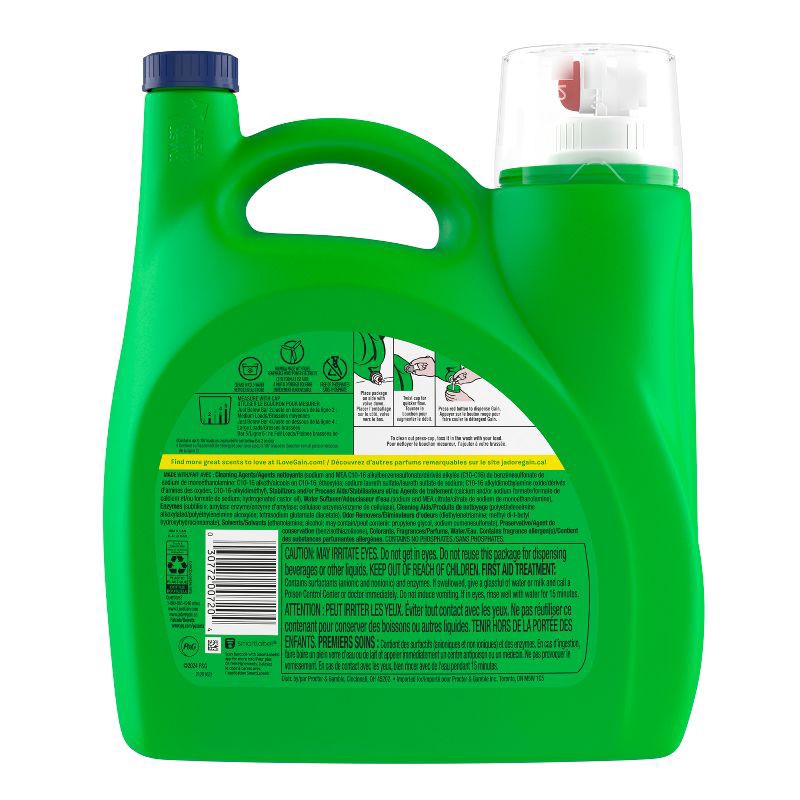 slide 12 of 12, Gain + Aroma Boost Spring Daydream Scent HE Compatible Liquid Laundry Detergent - 154 fl oz, 154 fl oz