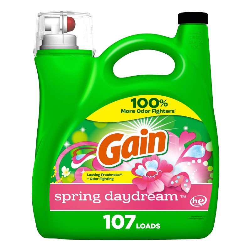 slide 1 of 12, Gain + Aroma Boost Spring Daydream Scent HE Compatible Liquid Laundry Detergent - 154 fl oz, 154 fl oz