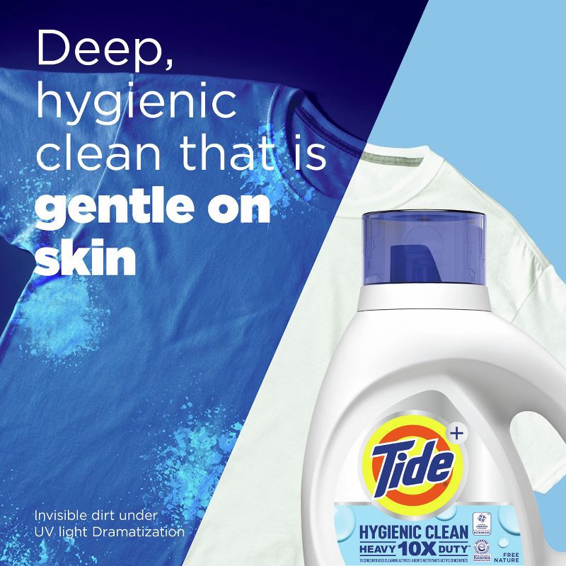 slide 9 of 11, Tide Free & Gentle High Efficiency Hygienic Clean Heavy Duty Laundry Detergent Liquid Soap - 84 fl oz, 84 fl oz