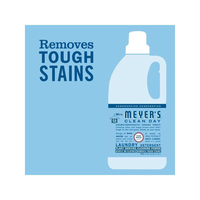 slide 4 of 7, Mrs. Meyer's Clean Day Liquid Laundry Detergent - Rain Water - 64 fl oz, 64 fl oz
