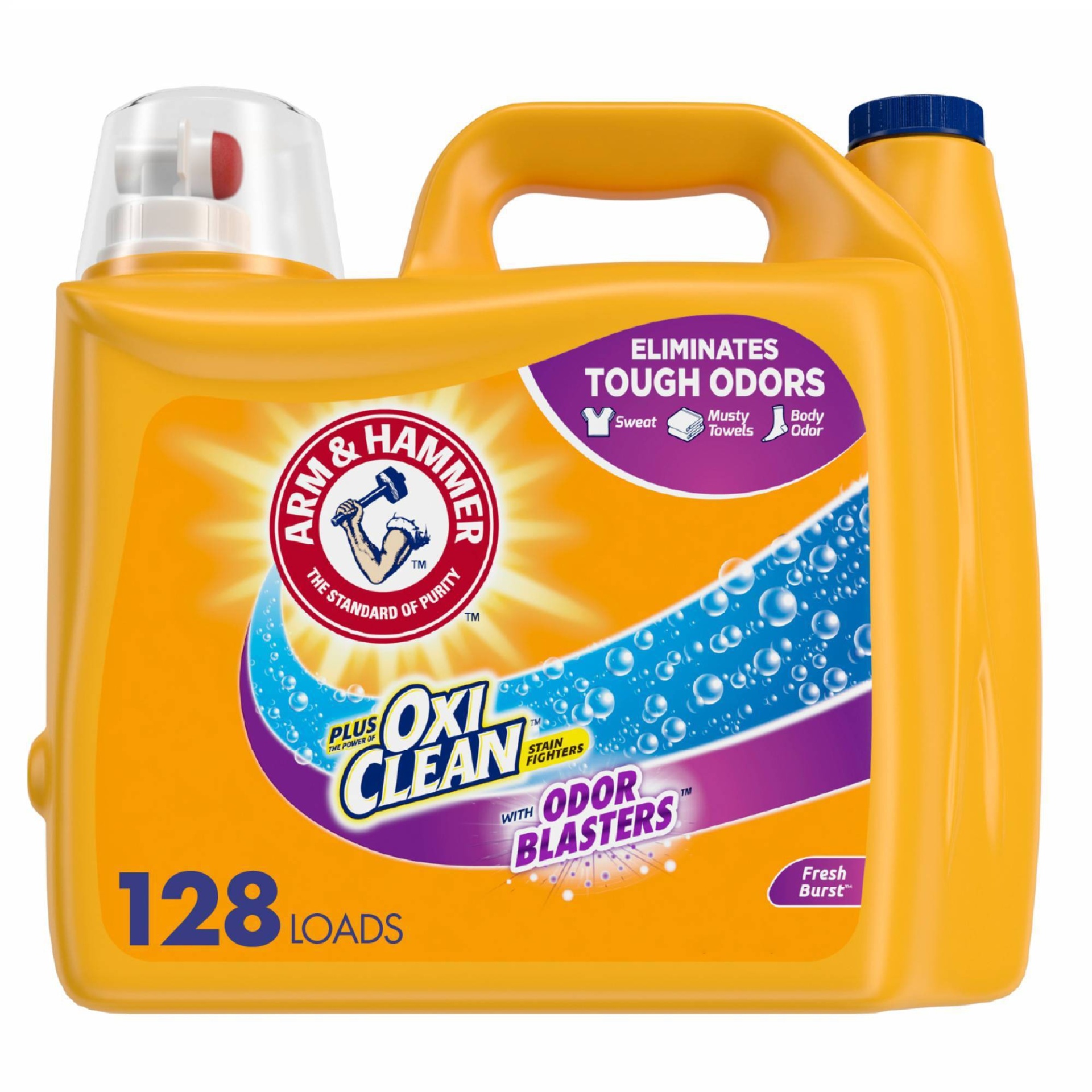 slide 1 of 6, Arm & Hammer Plus OxiClean Odor Blasters Liquid Laundry Detergent - 201.6 fl oz, 201.6 fl oz