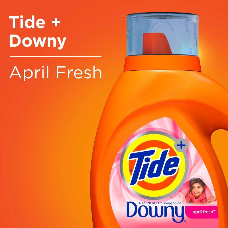 slide 4 of 9, Tide Plus Downy High Efficiency Liquid Laundry Detergent - April Fresh - 63 fl oz, 63 fl oz