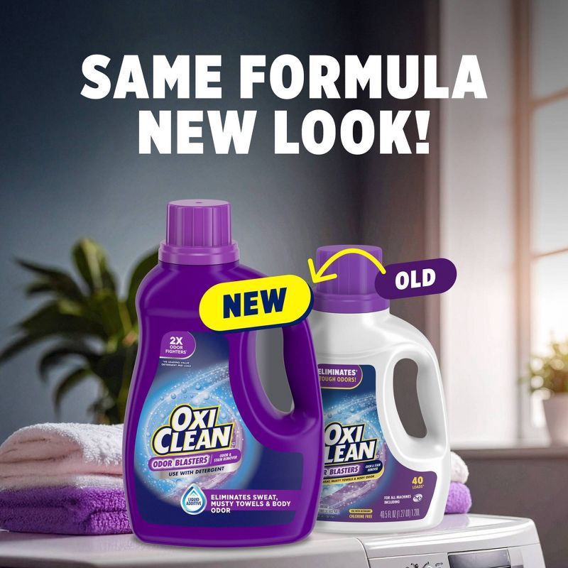 slide 3 of 10, OxiClean Odor Blaster Liquid Laundry Additive - 66 fl oz, 66 fl oz