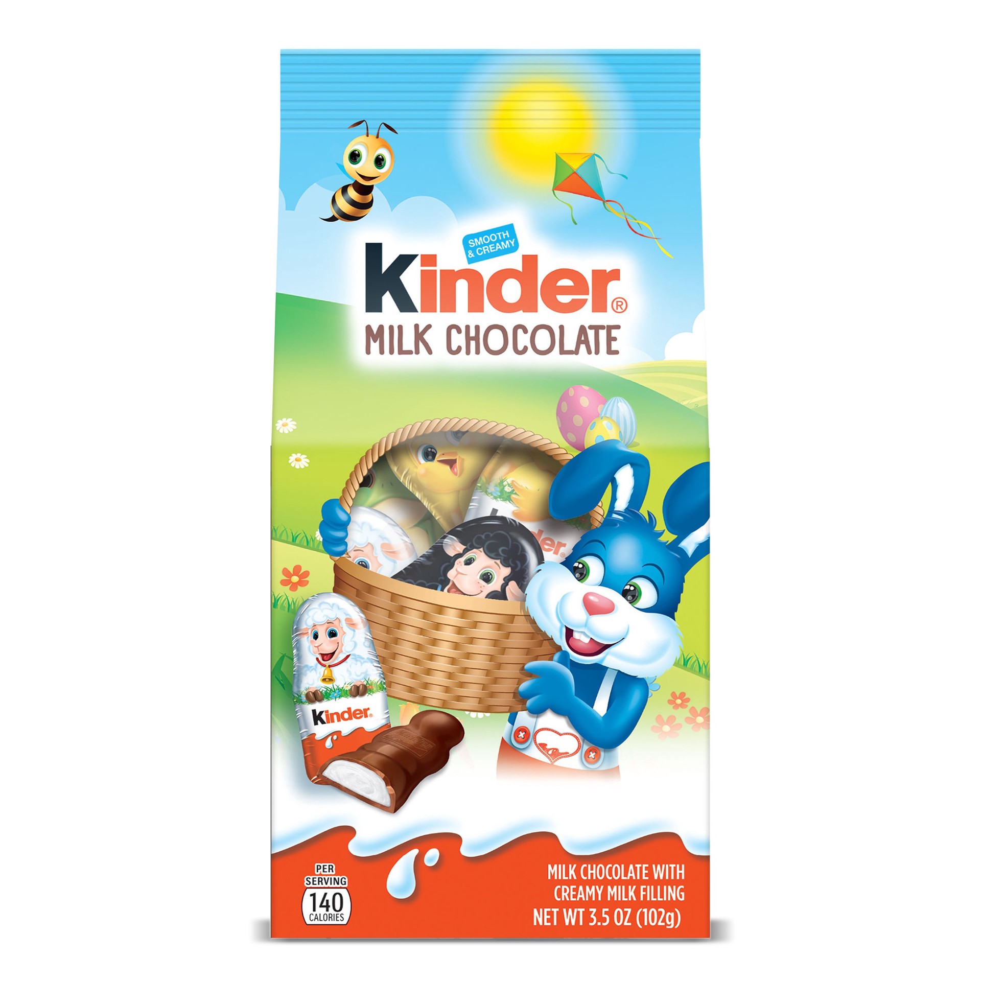 slide 1 of 8, Kinder Easter Chocolate Happy Figures Bunny, 3.5 oz