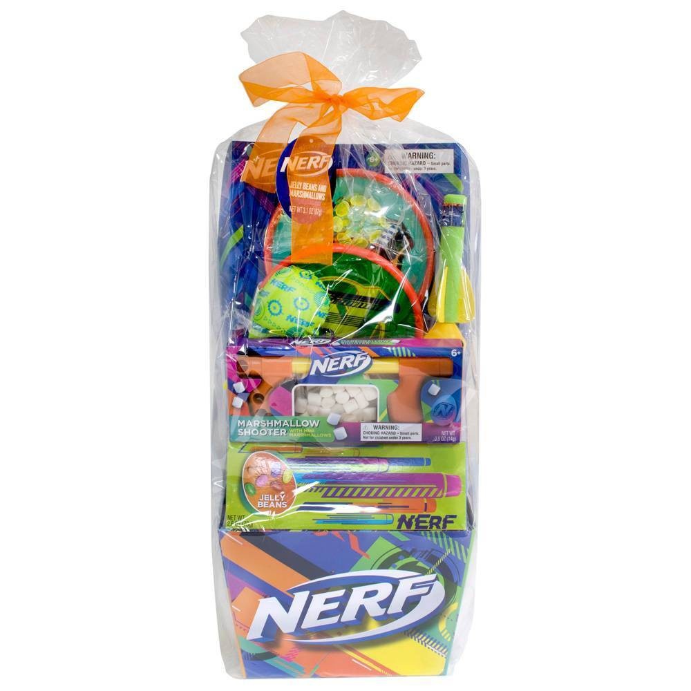 slide 8 of 8, NERF Prefilled Easter Basket, 1.6 lb