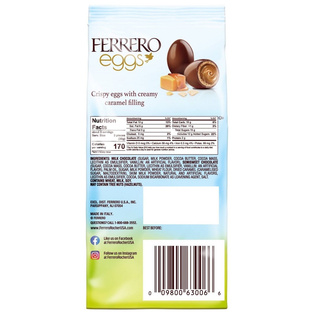 slide 5 of 7, Ferrero Rocher Easter Caramel Eggs, 3.5 oz