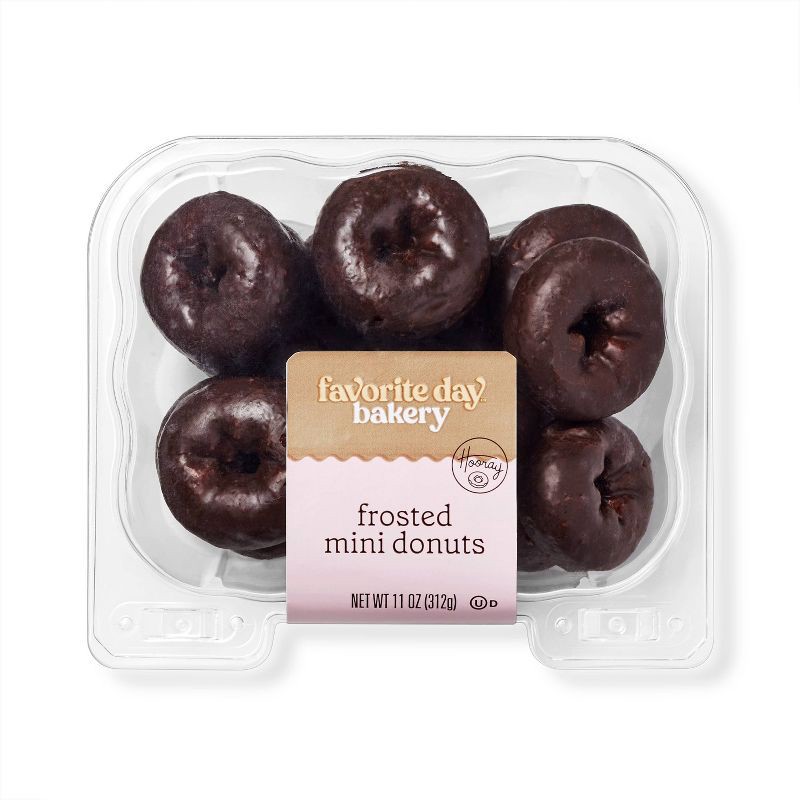 slide 1 of 3, Chocolate Mini Donuts - 11oz - Favorite Day™, 11 oz