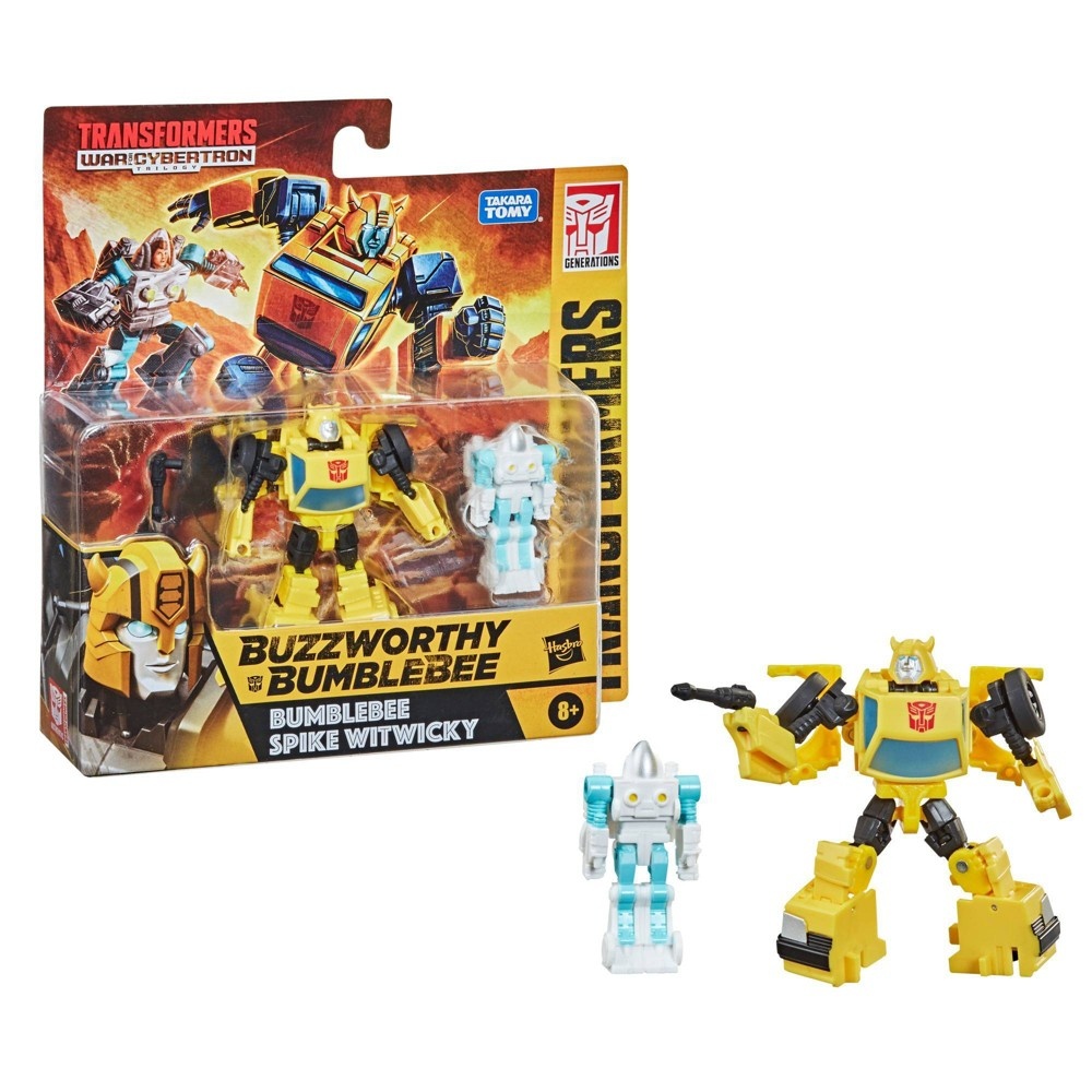 slide 4 of 9, Transformers Buzzworthy Bumblebee War for Cybertron Core Bumblebee & Spike Witwicky, 2 ct