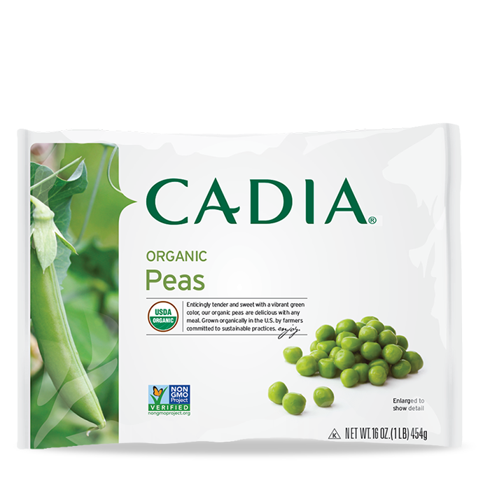 slide 1 of 1, Cadia Frozen Organic Peas, 16 oz