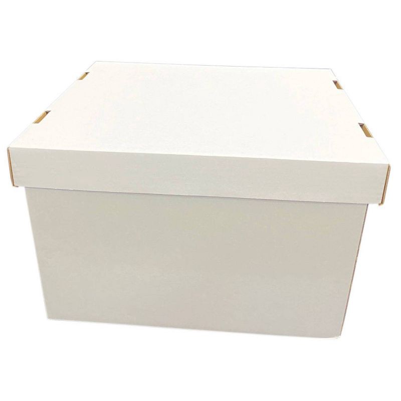 slide 4 of 4, 10pk Storage Filing Box Medium Duty Letter/Legal - up&up™: Paperboard File Sorters, White, 16.3"x12.8"x10.5", 10 ct