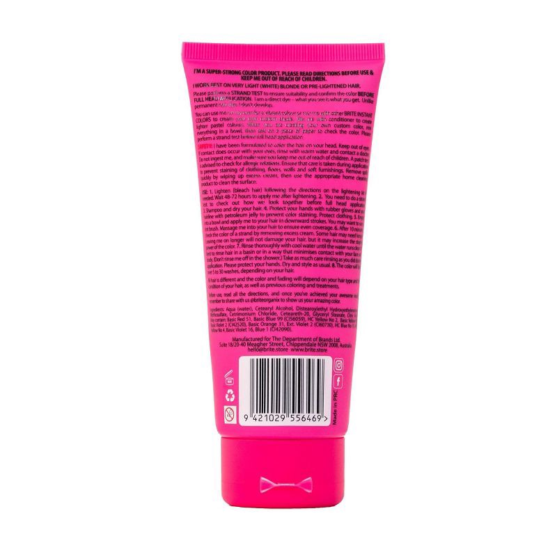 slide 2 of 4, BRITE Instant Semi-Permanent Moisturizing Hair Color - Pink - 3.38 fl oz, 3.38 fl oz