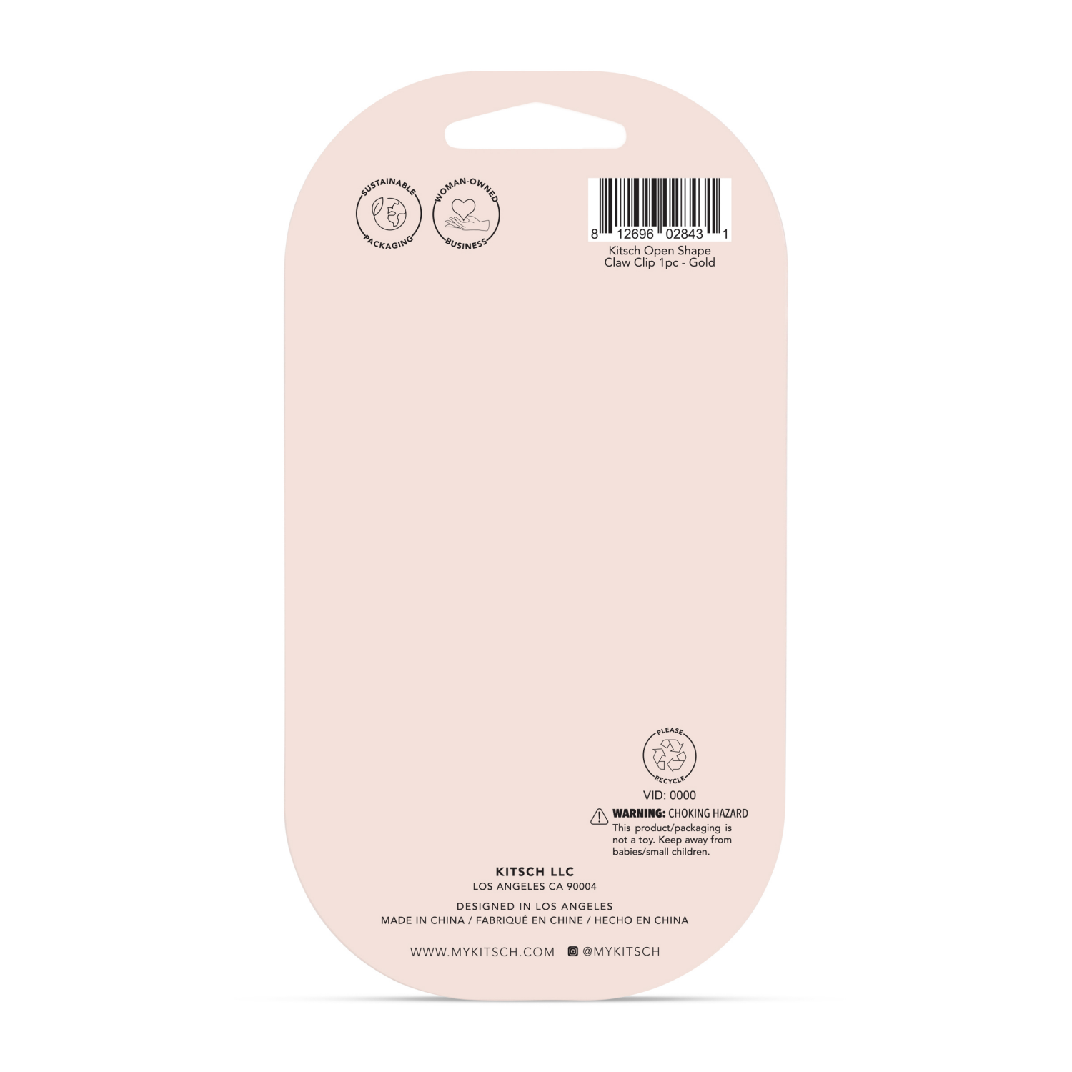 slide 2 of 6, Kitsch Open Shape Claw Clip 1 ea, 1 ct