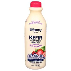 Lifeway Lactose Free Cultured Whole Milk Mixed Berry Kefir 32 fl oz