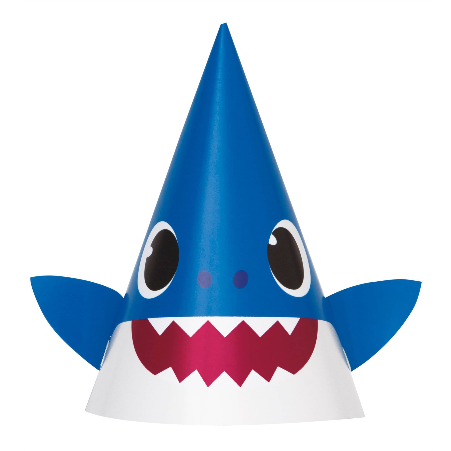 slide 1 of 3, Baby Shark 8ct Wearable Party Accessory Hats, 8 ct