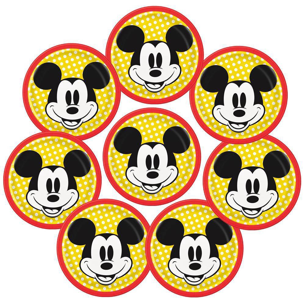 slide 2 of 3, Mickey Mouse & Friends 7" 8ct Dinner Paper Plates, 8 ct
