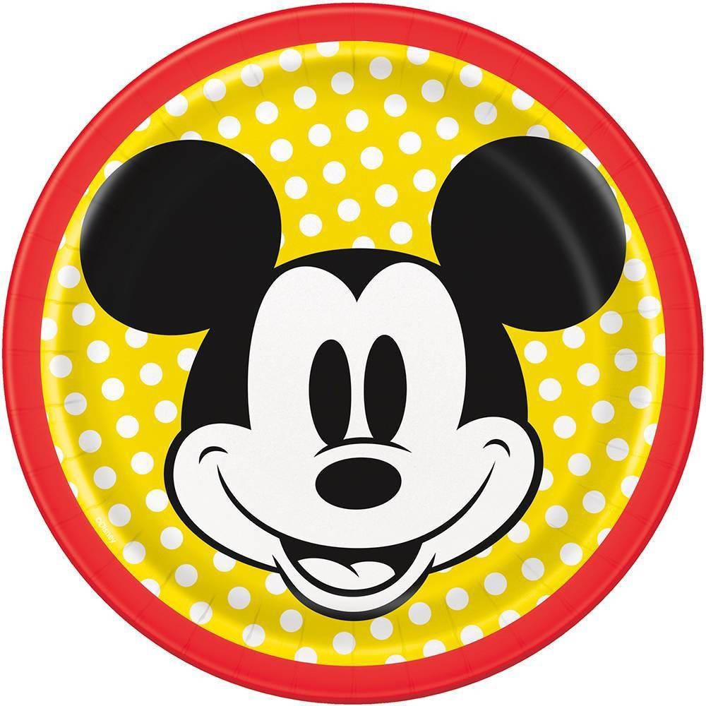 slide 1 of 3, Mickey Mouse & Friends 7" 8ct Dinner Paper Plates, 8 ct
