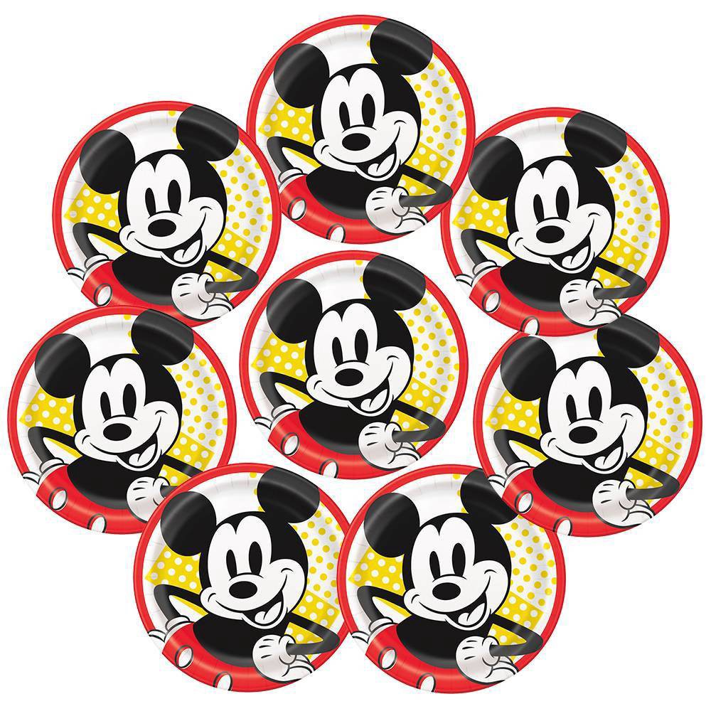 slide 2 of 3, Mickey Mouse & Friends 9" 8ct Dinner Paper Plates, 8 ct