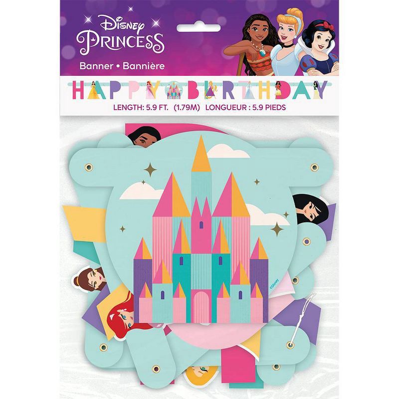 slide 1 of 3, Disney Princess Jointed Banner Party Decorative Accessory, 1 ct