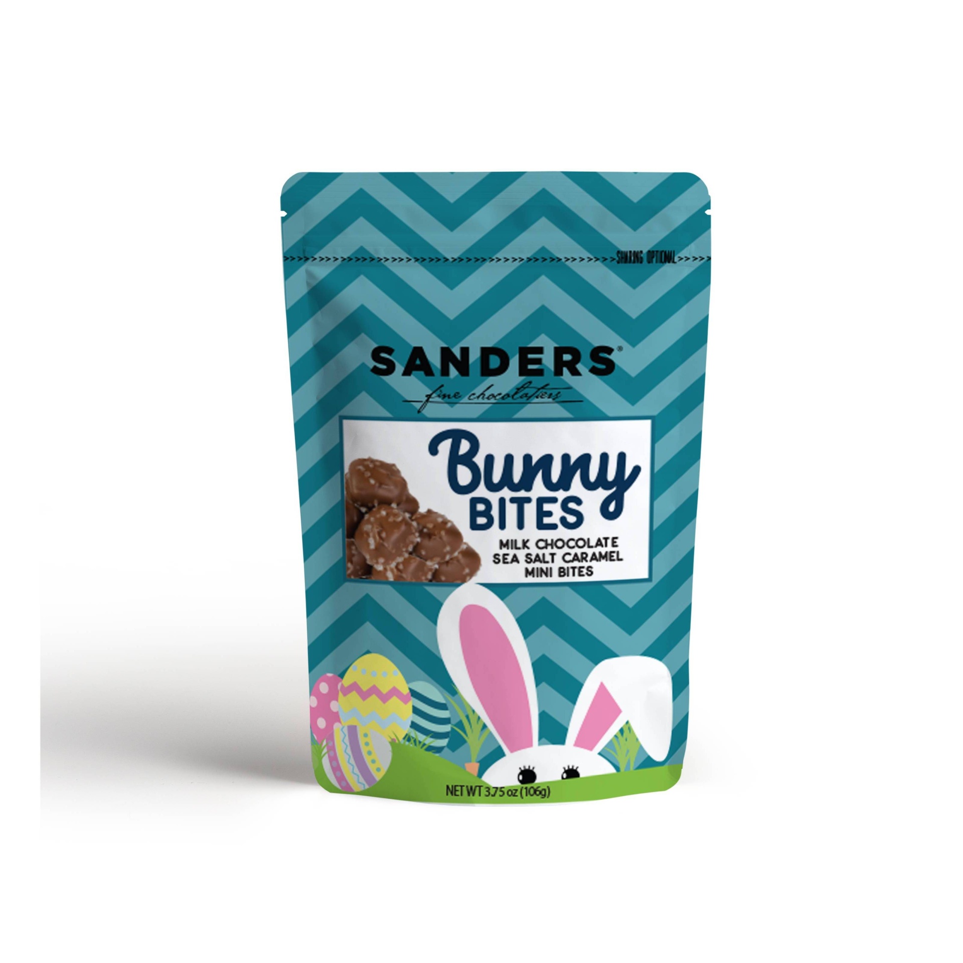 slide 1 of 3, Sander's Sanders Easter Milk Chocolate Sea Salt Caramel Bunny Bites, 3.75 oz