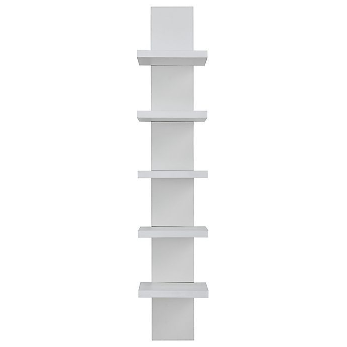 slide 1 of 6, Danya B. Utility Column Spine Wall Shelves - White, 1 ct