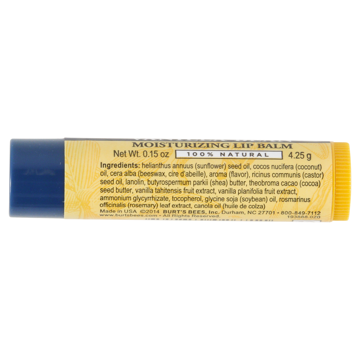 slide 2 of 4, Burt's Bees Vanilla Bean Moisturizing Lip Balm 0.15 oz, 0.15 oz