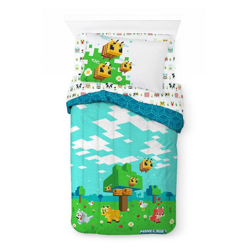 slide 2 of 4, Twin Minecraft Beautiful Day Kids' Comforter, 1 ct