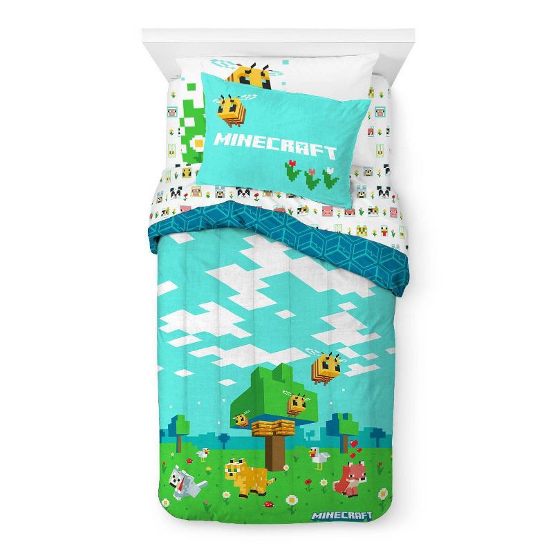 slide 4 of 4, Twin Minecraft Beautiful Day Kids' Comforter, 1 ct