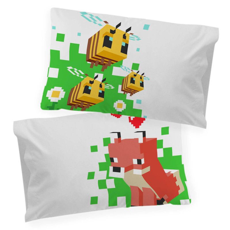 slide 6 of 6, Twin Minecraft Beautiful Day Kids' Sheet Set, 1 ct