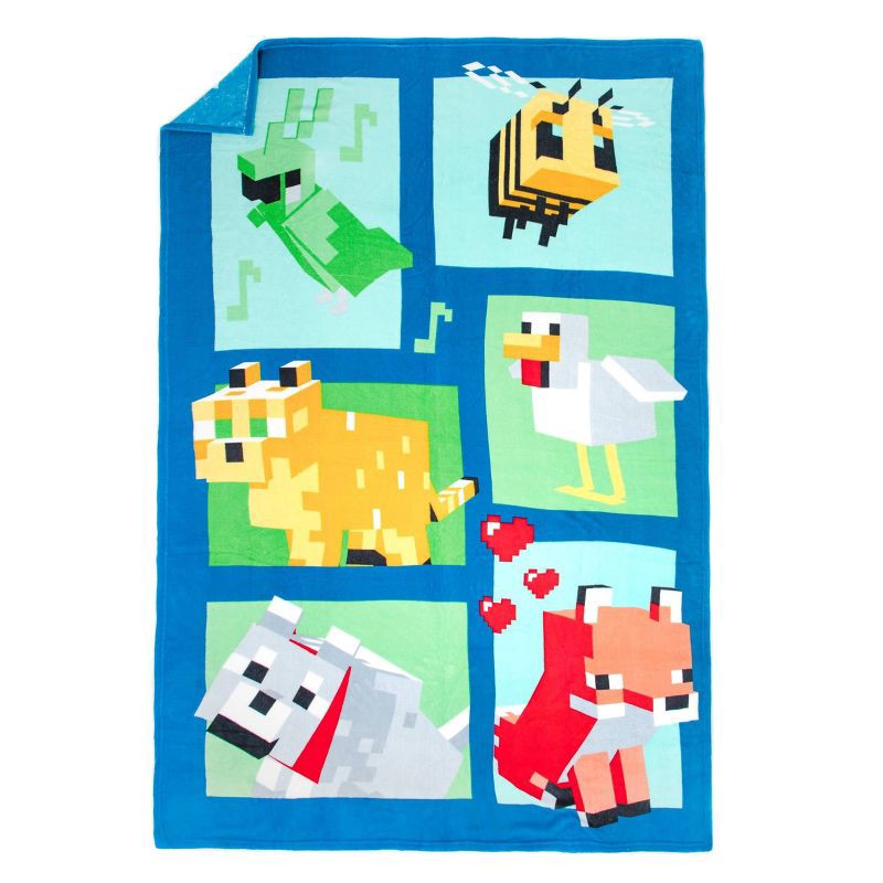 slide 2 of 5, Minecraft Beautiful Day Kids' Blanket, 1 ct