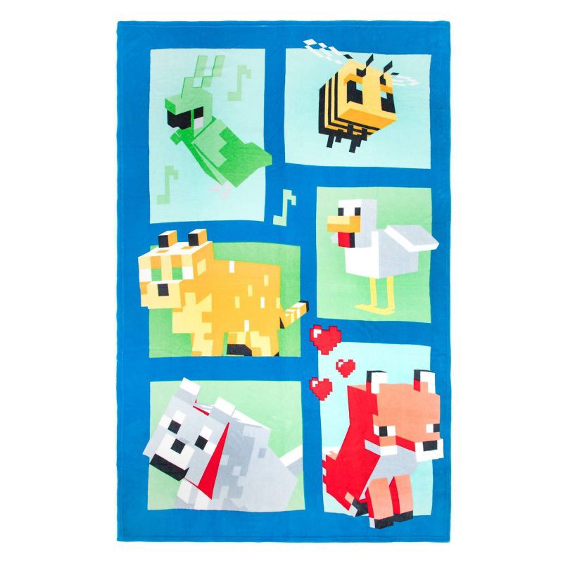 slide 1 of 5, Minecraft Beautiful Day Kids' Blanket, 1 ct