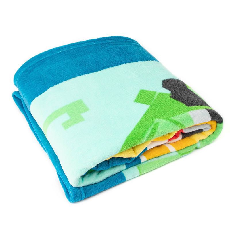 slide 3 of 5, Minecraft Beautiful Day Kids' Blanket, 1 ct