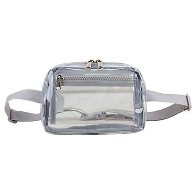 slide 1 of 1, Fuel Clear PVC Fashion Belt Bag with Silver Trim, 1 ct