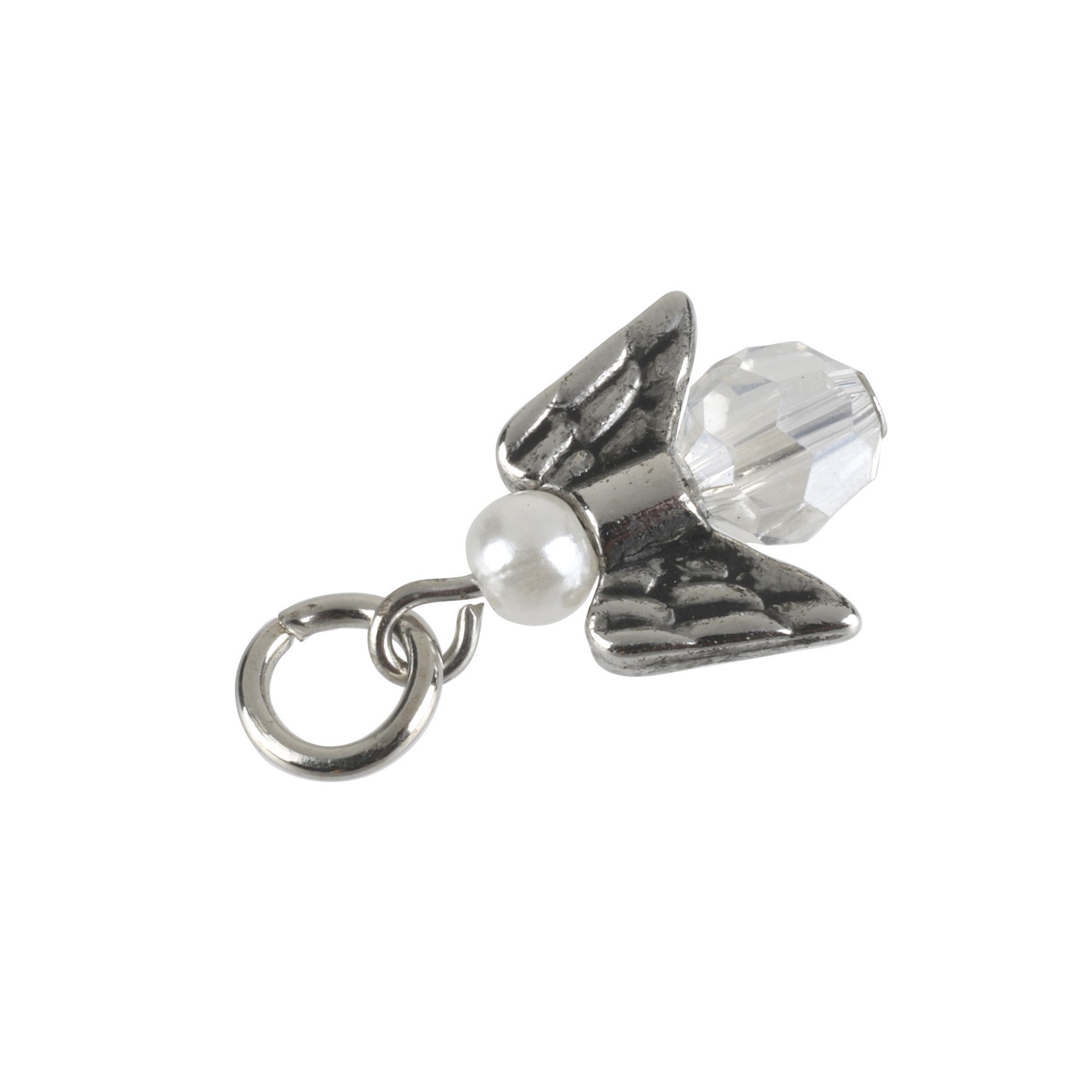 slide 2 of 3, Charmalong Rhodium Angel Charms By Bead Landing, 8mm x 17mm