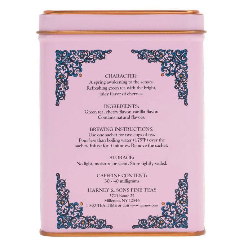 slide 3 of 4, Harney & Sons Cherry Blossom Green Tea Sachets - 20ct, 20 ct