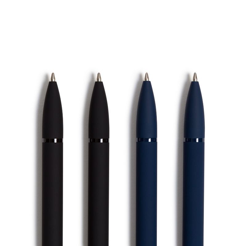 slide 4 of 6, U Brands 4pk Ballpoint Pens Monterey Soft Touch 2 Black 2 Blue, 4 ct