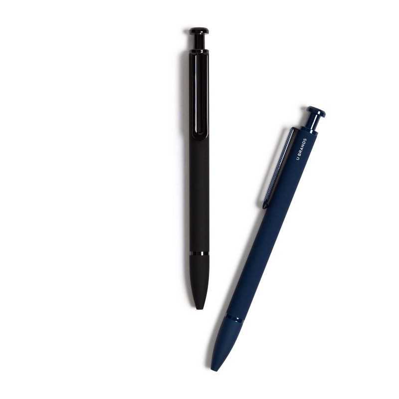 slide 5 of 6, U Brands 4pk Ballpoint Pens Monterey Soft Touch 2 Black 2 Blue, 4 ct